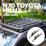 Roof Rack Platform EMP 1400x1250mm Aluminium In Built 28” LED Light Bar suit N70 Hilux 2005-2015