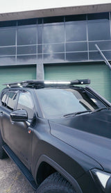 Roof Rack Platform EMP 2200x1425mm Aluminium In Built 28” LED Light Bar Suit Toyota Landcruiser 300 Series 2021+