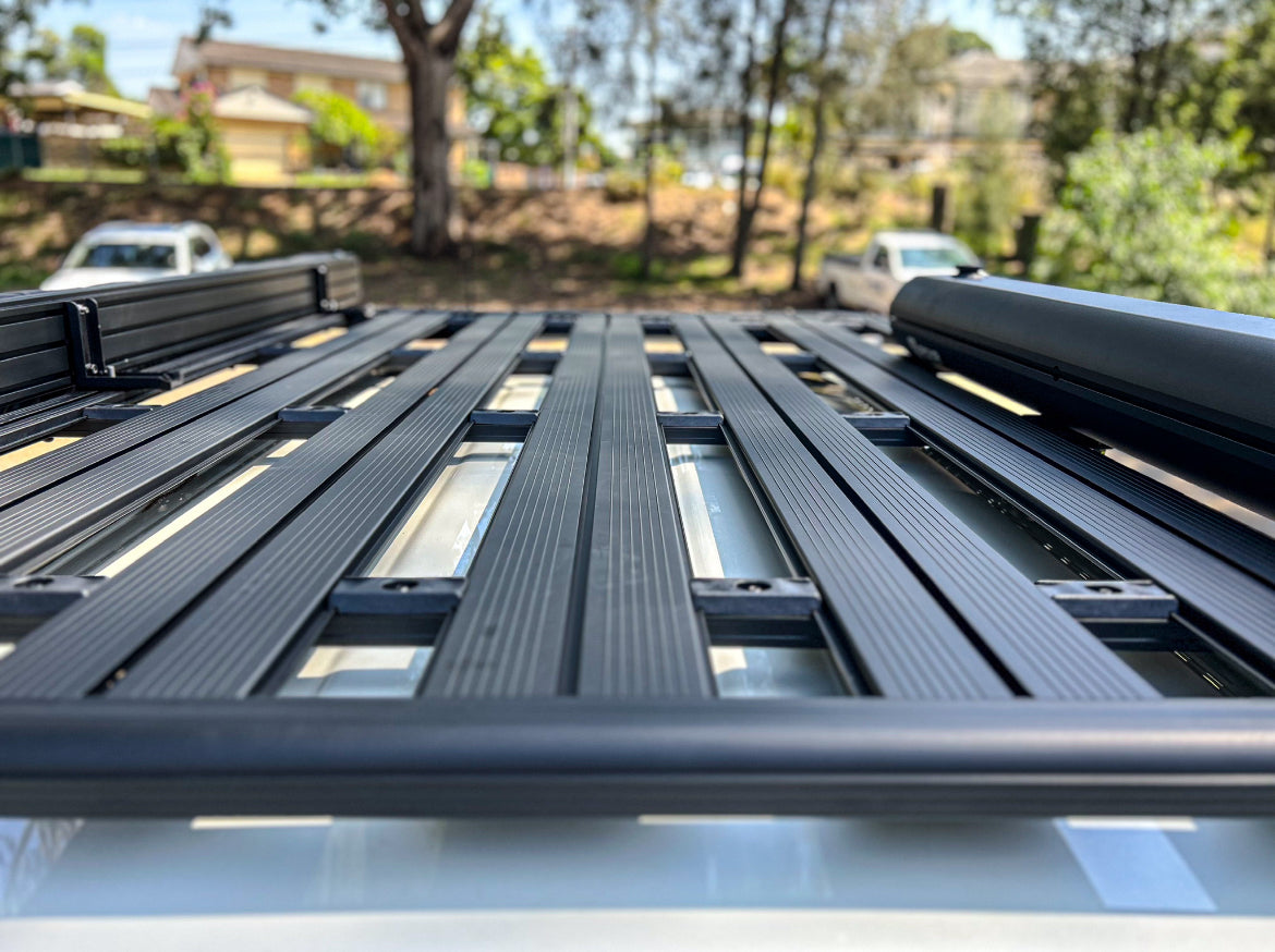 Roof Rack Platform EMP 2200x1425mm Aluminium In Built 28” LED Light Bar Suit Toyota Prado 150 series 2010+