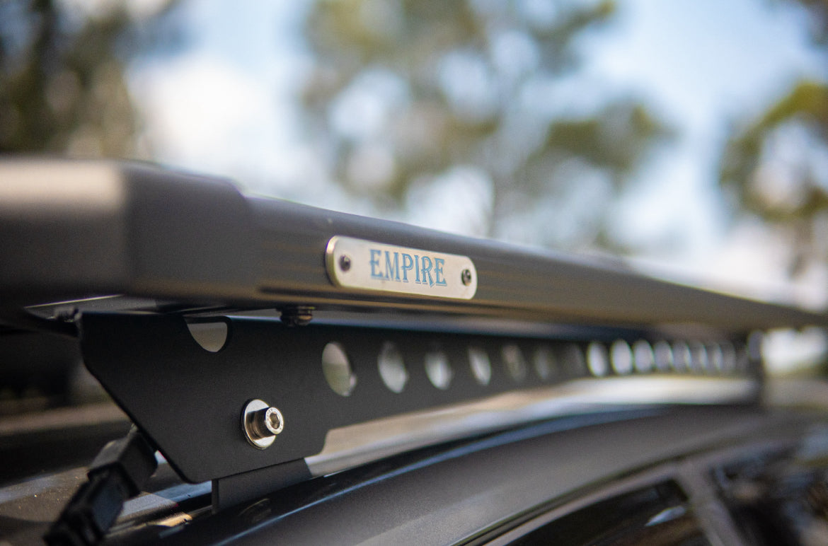 Roof Rack Platform EMP 1400x1250mm Aluminium In Built 28” LED Light Bar suit N70 Hilux 2005-2015