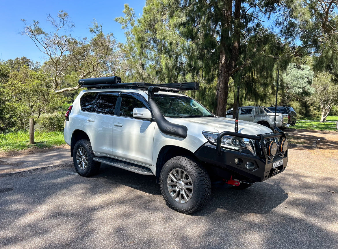 Roof Rack Platform EMP 2200x1425mm Aluminium In Built 28” LED Light Bar Suit Toyota Prado 150 series 2010+