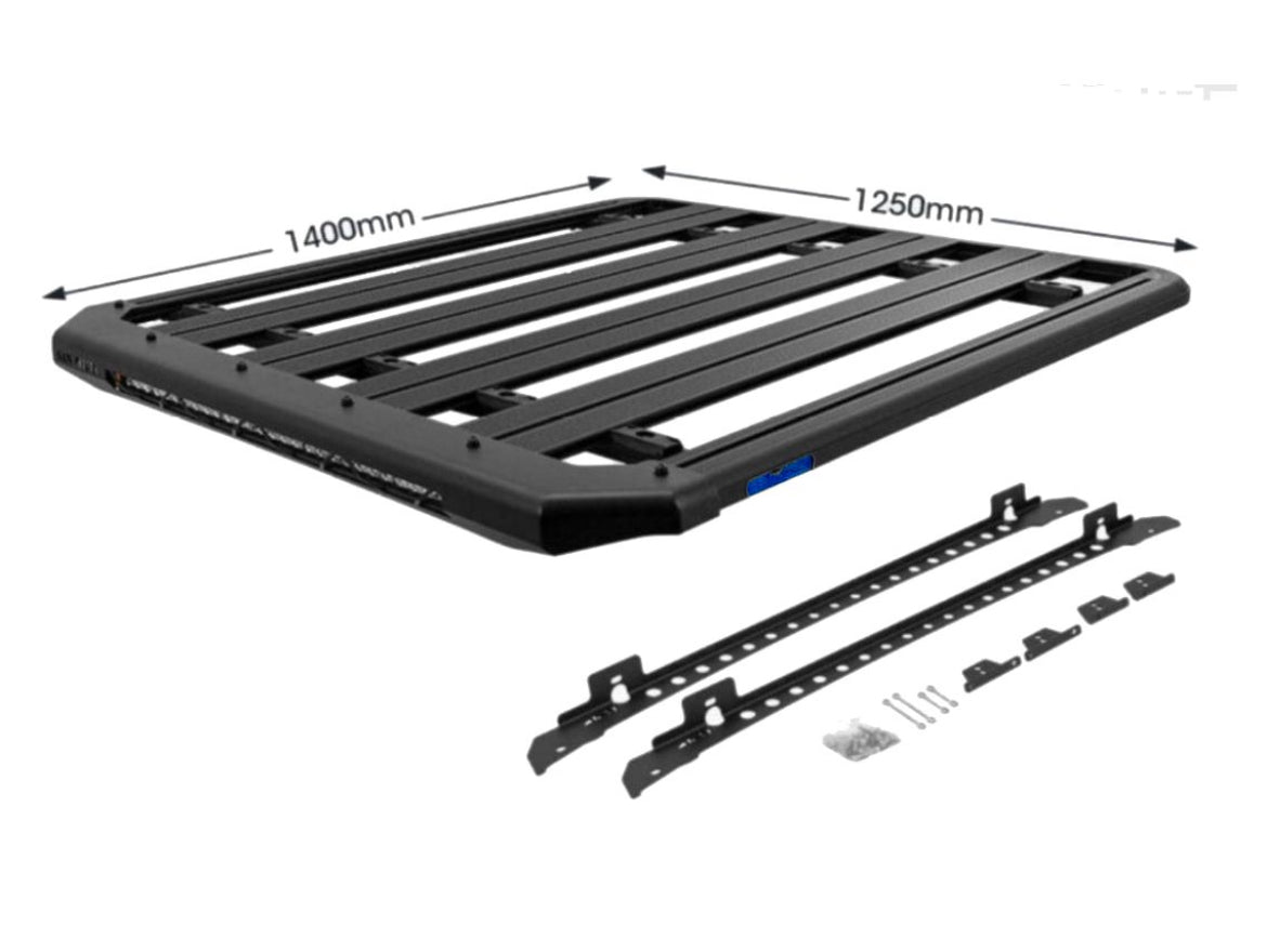 Roof Rack Platform EMP 1400x1250mm Aluminium In Built 28” LED Light Bar suit N70 Hilux 2005-2015
