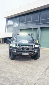Roof Rack Platform EMP 2200x1425mm Aluminium In Built 28” LED Light Bar Suit Toyota Landcruiser 300 Series 2021+