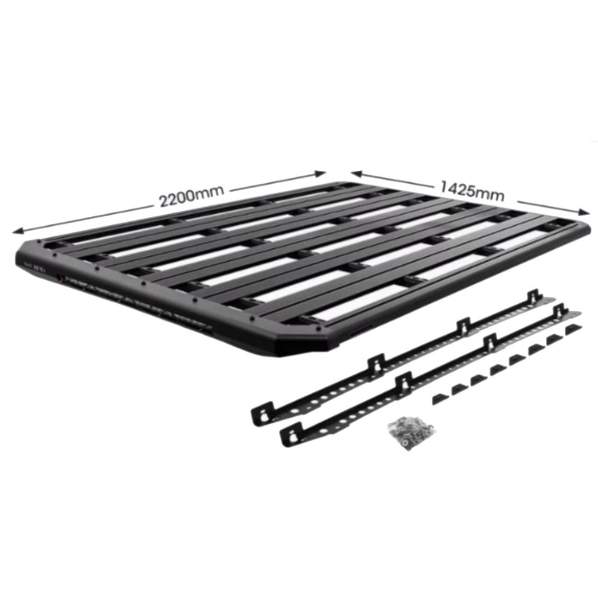 Roof Rack Platform EMP 2200x1425mm Aluminium In Built 28” LED Light Bar Suit Toyota Prado 150 series 2010+