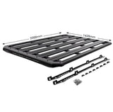 Roof Rack Platform EMP 2200x1425mm Aluminium In Built 28” LED Light Bar Suit Toyota Prado 150 series 2010+