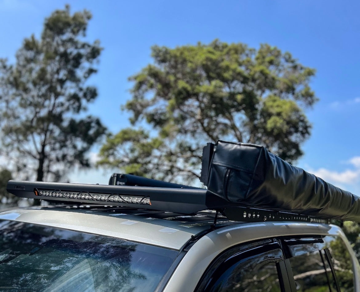 Roof Rack Platform EMP 2200x1425mm Aluminium In Built 28” LED Light Bar Suit Toyota Landcruiser 200 series 2008+